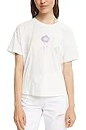 ESPRIT 072cc1k310 Camiseta, 110/Blanco Roto, XS para Mujer