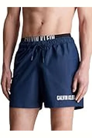 Calvin Klein Bañador Hombre Medium Double Pernera media, Azul, M