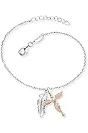 Engelsrufer Pulsera para Mujer de Ley 925 ERB-FEDER-ANGEL-BIR