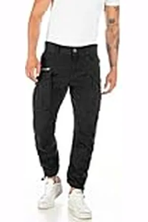 Replay Pantalón cargo para hombre Joe regular fit confeccionado en cómodo algodón, negro , 33W / 34L