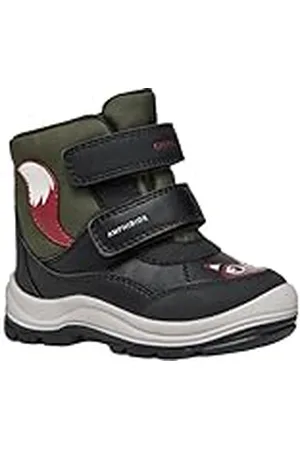 Geox B FLANFIL Boy B ABX, Bota de Nieve Bebé-Niños, Black/DK Green, 23 EU