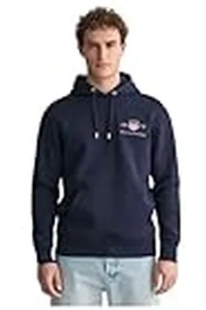 GANT Reg Medium Archive Shield-Sudadera con Capucha, , XL para Hombre