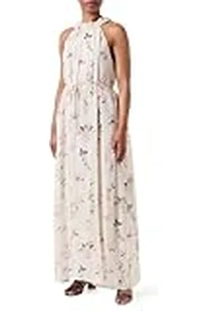 ONLY Onllucca Maxi Dress CS Ptm-Cuello de sujeción Vestido Largo, Pumice Stone/AOP: OCC. Romantic Garden, S para Mujer