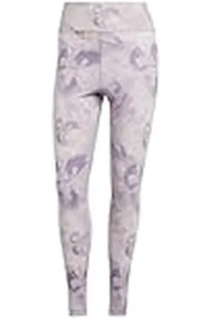 adidas Mujer Train Essentials AOP Flower Tie-Dye Leggings, Putty Mauve/Preloved Fig, S
