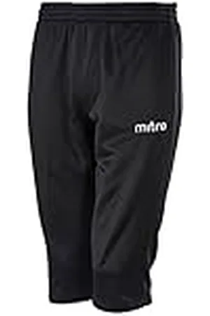 Mitre Kids Primero 3/4 Poly Football Training Trousers - Black N/A