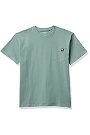 Dickies Camiseta de Manga Corta con Cuello Redondo y Peso Pesado, Azul Ahumado, S para Hombre