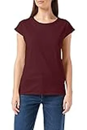 Build Your Brand Ladies Extended Shoulder tee Camiseta, , L para Mujer