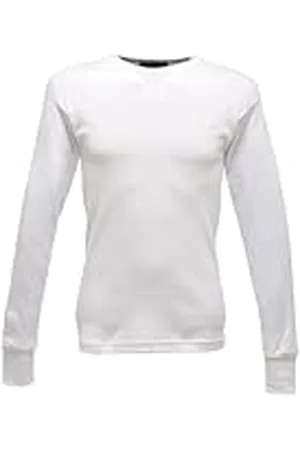 Regatta Long Sleeve Thermal Vest Base Layer, Hombre, White, L