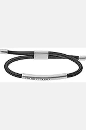 Armani Exchange Pulsera Para Los Hombres, L 40mm X W 5mm X H 5mm Plata Pulsera De Acero Inoxidable, AXG0041040