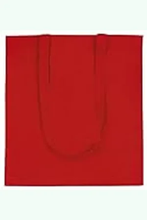 eBuyGB Pack de 10 bolsas de algodón para compras y playa, 42 cm, (Rojo) - 1206005-10a