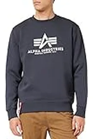 Alpha Industries Basic Sweater Sudadera, Bleu Marine, 37.13 para Hombre