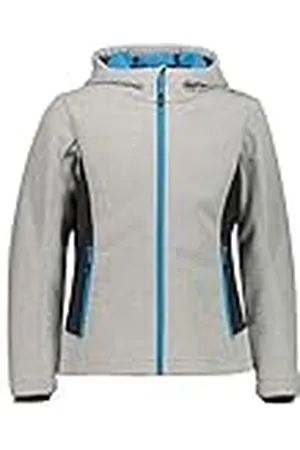 CMP Chaqueta softshell infantil con capucha fija, , 98