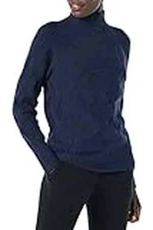 Amazon Jersey Trenzado de Cuello Chimenea y Suave al Tacto Mujer, , XS