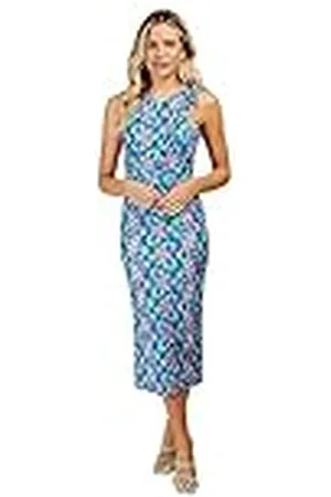 Little Mistress Floral Crossover Midi Vestido de cóctel, , 38 para Mujer