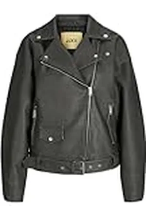 JJXX Jxfrida Washed PU Biker Jkt Otw Chaqueta de Motorista, , XL para Mujer