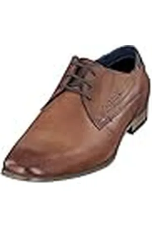 Bugatti 312101082100, Zapatos de Cordones Derby Hombre, Marrón (Cognac), 46 EU