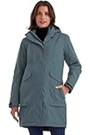 Killtec Mujer Parka/abrigo impermeable con capucha con cremallera Damen Funktionsparka, blaugrau, 48, 43284-000