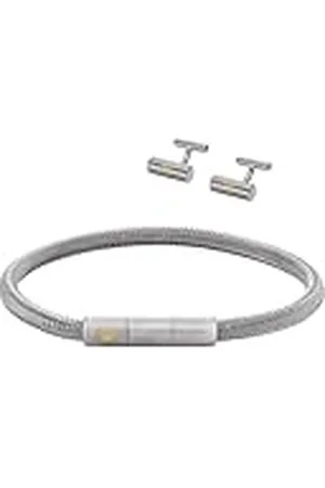 Emporio Armani Emporio Pulsera de Hombre con Botones de Camisa, Juego, Metal