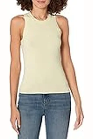 THE DROP Gina Top sin Mangas de Punto con Cuello Cerrado Recortado para Mujer, , 3XL Grande