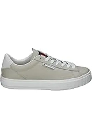 Tommy Hilfiger Zapatillas para Mujer Sneaker con Suela Cupsole, Beige (Bleached Stone), 39