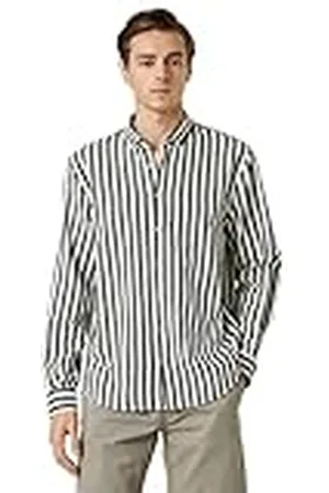 Koton Woven Shirt Long Sleeve Classic Neck Slim Fit Camisa, , L para Hombre