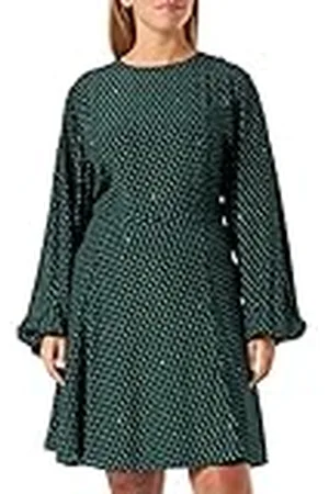 Tommy Hilfiger Vis Crepe Short Dress LS WW0WW35663 Vestidos de Corte Ajustado y Acampanados, , 46 para Mujer