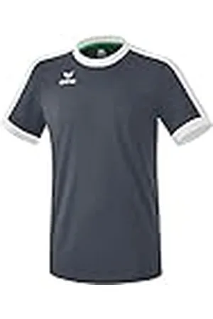 Erima Maglietta unisex per bambini Retro Star, Unisex - Bambini, T-shirt, 3132128, Grigio ardesia/bianco, 152