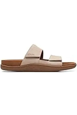 Clarks Pilton Strap, Sandalias deslizantes, para Hombre, Beige (Sand Suede), 39.5 EU