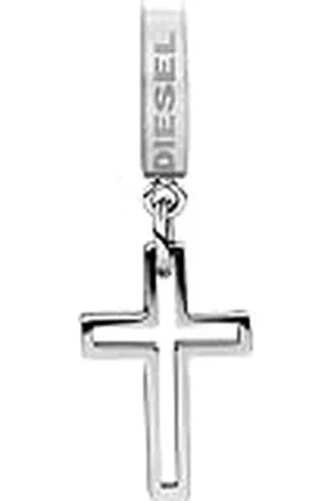 Diesel Pendiente Para Hombre Acero, L 34.9mm X An 12.5mm X Al 3.4mm Pendientes Acero Plateado, DX1333040 1 unidad