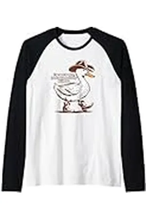 Candis Raechelle Designs Pato vaquero, no soy mandón, solo agresivamente útil. Camiseta Manga Raglan
