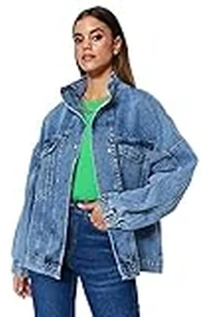 Trendyol Damen Gerade Lange Ärmel Plus Size Jacke Chaqueta, , S De Las Mujeres
