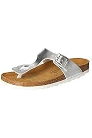 Cosmos 6108-703, Sandalias Planas Mujer, Plata, 42 EU