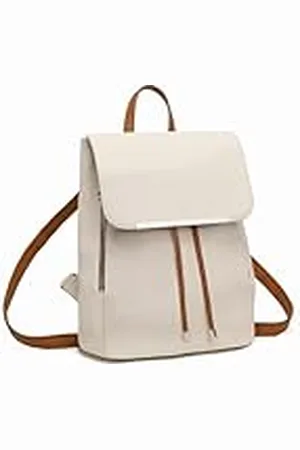 MISS LULÙ Mochila pequeña impermeable para mujer, mochila de ciudad, mochila moderna para mujer, piel sintética para viajes, trabajo, escuela