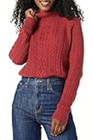 Amazon Jersey de Cuello Vuelto y Punto Cable de Tipo Pescador (Disponible en Tallas Grandes) Mujer, , XXL