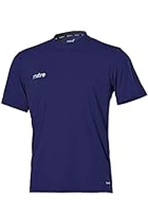 Mitre Camero Camiseta de fútbol de manga corta juvenil, ropa deportiva de equipo, camiseta de gimnasio transpirable, talla L juvenil, azul marino