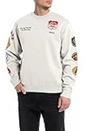 Replay M6715, Sudadera Hombre, Marfil , XXL