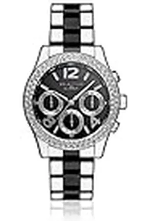 QS by s.Oliver SO-2648-MM - Reloj analógico de Cuarzo para Hombre, Correa de Acero Inoxidable Chapado Color Plateado (Agujas luminiscentes, Cifras luminiscentes)