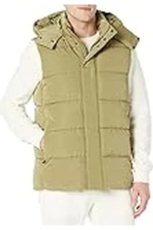 Amazon Chaleco Acolchado y Holgado de poliéster Reciclado con Capucha y Repelente al Agua (Anteriormente Amazon Aware) Hombre, , M