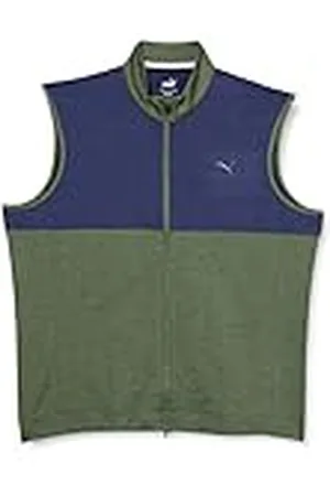 PUMA Cloudspun Warm Up Vest Sudadera, Hombre, Thyme/Peacoat, M