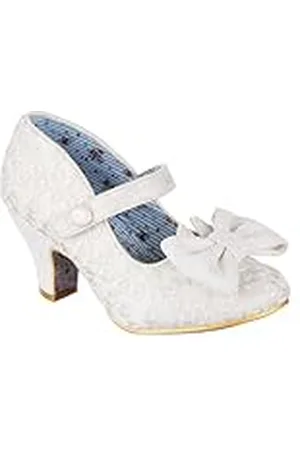 Irregular Choice Piccolo WF, Zapatos Planos Mary Jane Mujer, White, 37 EU Ancho
