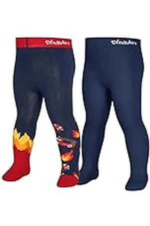 Playshoes Pantys Medias, Conjunto de 2 Bomberos, Talla única Unisex niños