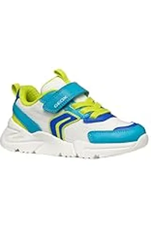 Geox J Loftus Boy B, Zapatillas, White/Turquoise, 31 EU