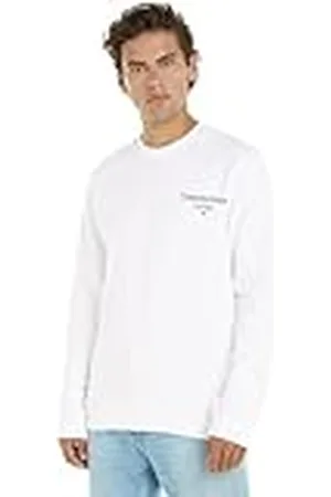 Tommy Hilfiger Sudadera Hombre sin capucha, Weiß (Blanco), M