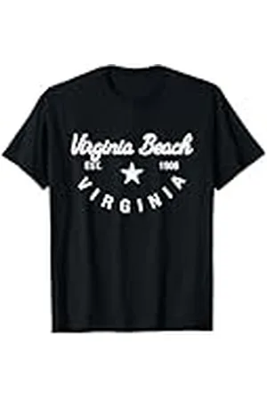 Graphic Club Inc. Virginia Beach - Virginia - Throwback Design - Classic Camiseta