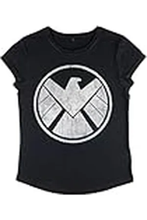 Marvel Crusty Shield-Camiseta de Manga Larga para Mujer, , L