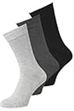 JACK & JONES Jacbasic Bamboo Sock 3 Pack Noos Calcetines, Negro-Azul-Gris, Talla única (Pack de 3) Hombres