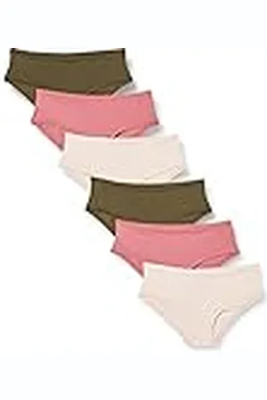Amazon Ropa Interior de Microfibra (Estilo Hípster y Tanga, Disponible en Tallas Grandes) Mujer, Pack de 6, , 4XL Grande