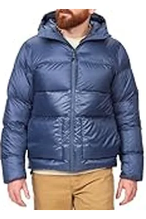 Marmot Hombre Guides Down Hoody, Cálida chaqueta ligera de plumón para invierno, acolchada repelente al agua, con cortaviento, pequeña, exterior plegable con capucha, , S