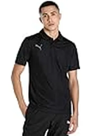 PUMA Teamliga Sideline Polo, Camisa Hombre, Black- White, XXL