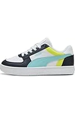 PUMA CAVEN 2.0 Block JR, Zapatillas, White-Safe Lake-New Navy, 37.5 EU